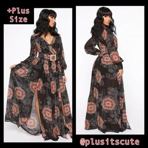 🆕️ 🔻NWT Plus Size Long Sleeve Maxi Dress
